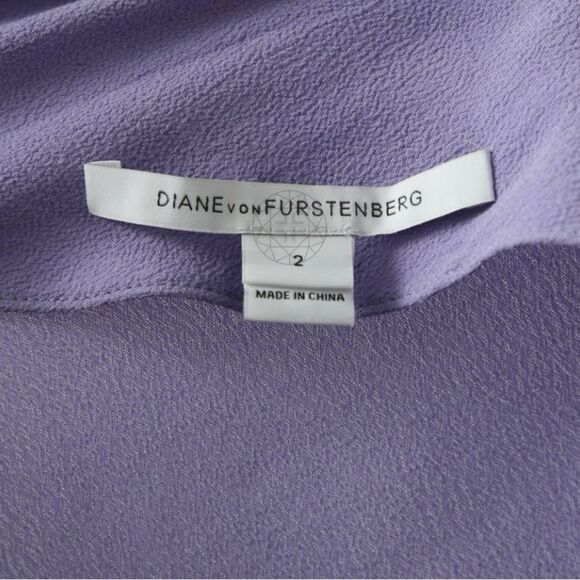 DVF Dress/cowlneck sleeveless 2 dress/Side/ruching/Purple & Red Dress - Picture 4 of 10